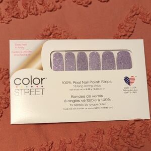 Color Street Lavender Sparkle Nail Strips